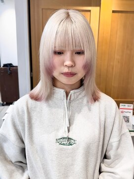 テトラ バイ ネオリーブ 横浜西口店(tetra by neolive) 2ブリーチ　ホワイトカラー　ウルフカット　姫カット