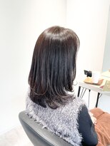 ストフ(stof)&nbsp;レイヤーカット/ミディアムレイヤー/オリーブカラー