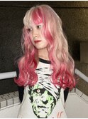 インナーカラー裾カラー対応大人ガーリーダブルカラー