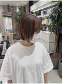 白髪ぼかしハイライト　伸ばしかけにおすすめ　大人可愛い