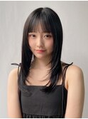 小顔 前髪 レイヤーカット イメチェン ピンクベージュ "