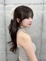フォンズ(FONS)&nbsp;透明感ダークグレー/顔周りカット/前髪カット/就活カラー/表参道