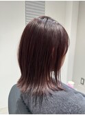 艶髪ピンクベージュのくびれボブ◎白髪ぼかしも可
