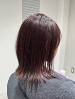 ハーツ 船橋(HEARTS)&nbsp;艶髪ピンクベージュのくびれボブ◎白髪ぼかしも可