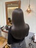 髪が綺麗に見える艶カラー+ケアトリ-トメント