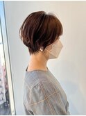 大人可愛い40代50代60代くびれショートボブ白髪ぼかし大鷲