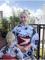 ジーナ 福岡天神(Zina)&nbsp;シンプルシニヨン × 浴衣【Zina福岡天神】