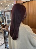ワインレッド×ロング