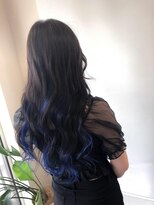 レヴェリーヘア 倉敷店(Reverie hair) #エクステ#プルエクステ#インナーカラー#ブルー