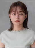  似合わせ大人可愛いグレージュカラー斜めバングショートロング