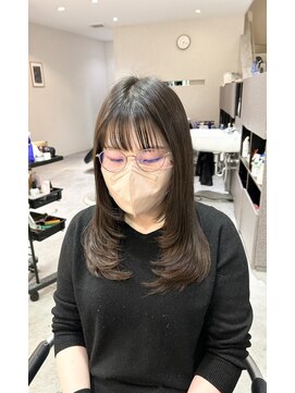 プレデフリュー 北白川本店(PUREE de FLEURS) 大人可愛い20代30代40代小顔ウルフレイヤー顔周りレイヤー