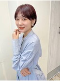 韓国風 ナチュラル Aラインの甘辛ショートボブ