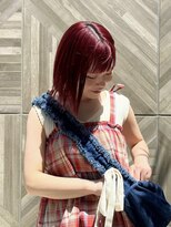 ユーリ(JUURI)&nbsp;レッドカラー/赤髪/ぱつっと/ボブ