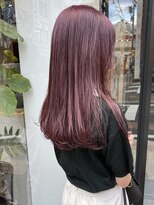 ヘアー アイス ルーチェ(HAIR ICI LUCE)&nbsp;ブリーチなしダブルカラーで作るラベンダーピンク/落合