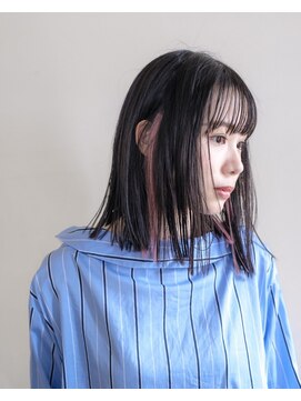 ルプラ ブリリアント(le-pla brilliant) 切りっぱなしボブ/ミディアム/シースルー/イヤリングカラー/豊橋