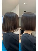 小顔ネビージュワンレン/縮毛矯正/髪質改善/ツヤ髪/くせ毛