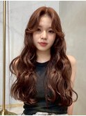 レイヤーカット×巻き髪ロング