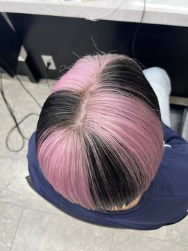 グロウ 渋谷(grow) ペールピンク×ブラック　デザインカラー