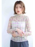 切りっぱなしボブ×濡れ感バング