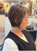 白髪ぼかしハイライトグレージュショート20代30代40代東久留米