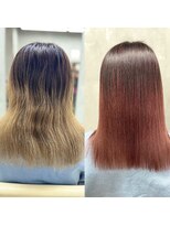 ボヤージュニケ(Voyage Nike)&nbsp;髪質改善ストレートbefore→after