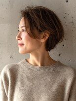 赤れんがアネックス(ANNEX)&nbsp;大人ショートボブパーマ40代50代60代ハイライトレイヤーカット