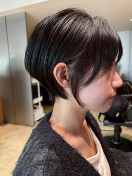 ナチュラル ヘアーデザイニング(Natural hair designing) 美シルエットショート/くびれショート/ミニボブ/ダークブラウン
