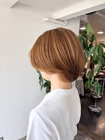 サラジュ 西宮北口店(SARAJU) 【力丸小夏担当】丸みショートボブ艶ベージュ