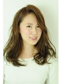 【Lino Hair河原町】かきあげ前髪のソフトカールミディアム