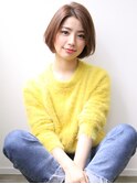 前髪なしショート/内巻きワンカール/ニュアンスカラー