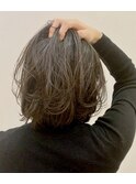 大人ラフカールの切りっぱなしボブ