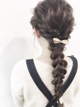 デイジー インデックスヘア 大島店(DAISY index hair) 編み下ろしアレンジ
