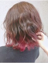 セレスト 下北沢店(CELESTE)&nbsp;ｒｕｂｙｒｅｄ×ｏｒａｎｇｅ　インナーカラー