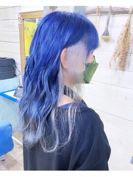 トーク 伊丹本店(TAL'KE) TAL'KE/ネイビーブルー×イヤリングホワイト_851