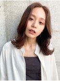 【NORA UMEDA 高木】トレンドゆる外ハネ透明感ショコラカラー