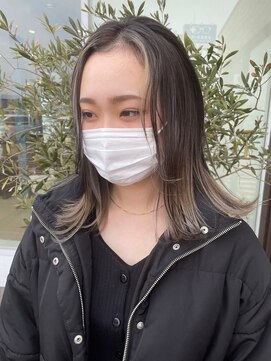 アース コアフュールボーテ みどり店(EARTH coiffure beaute) アッシュブラウンフェイスフレーミング外ハネボブ