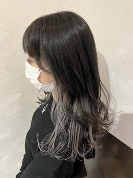 アースコアフュールボーテ 新潟中野山店 (EARTH coiffure beaute) ホワイトシルバーインナーカラーワンホンヘア