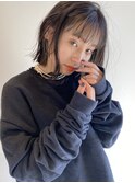 切りっぱなしボブ/オリーブグレージュ