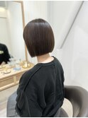 ボブ×髪質改善オリーブベージュ