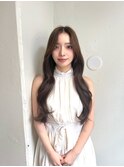 韓国風レイヤーロング/韓国風巻き/ブラウンカラー