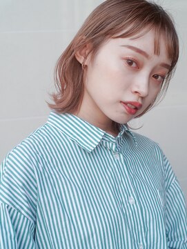 レジュアル(RESSUAL) 黒髪ボブルフネビージュ小顔ヘアワンレン