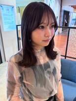 エル バイ ゼノン ビューティー(L by ZENON BEAUTY)&nbsp;顔周り韓国レイヤーとモテピンクブラウン　阿倍野