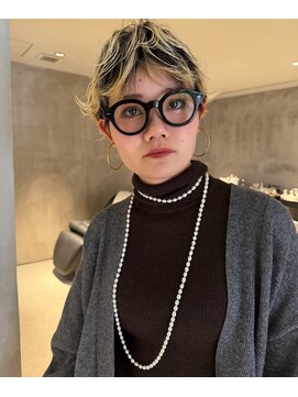 ハウ 心斎橋(how) 冬カラー大人可愛い小顔ひし形ベリーショートカット20代30代