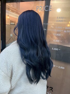 インパークス 町屋店(hair stage INPARKS) ネイビー×ロング［町屋店］