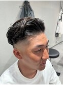 刈り上げセンターパート/波巻きツイストスパイラル/柏