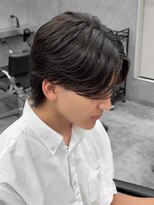 エルマーク 和歌山(L-MARK)&nbsp;フェザーパーマ/ニュアンスパーマ/センターパート/メンズ/眉毛