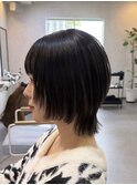 美髪矯正で整えたショートレイヤー/くびれウルフ【小牧/Lu-che】