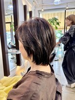 ヘアアーク(HAIR arc)&nbsp;レイヤ#外ハネボブ#ミルクティー#ウルフ#ブリーチ無#ウルフ