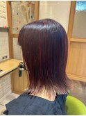 ワインレッド×ハイライトカラー