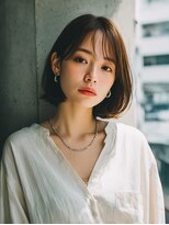 ロッソ 大橋店(Rosso) 透け前髪のナチュラルボブ【大橋】